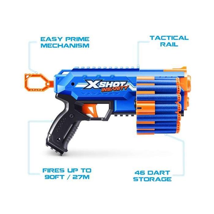 Pistola x-shot insanity- manic 24 dardos 30x15x4cm 3 Pistola x-shot insanity- manic 24 dardos 30x15x4cm 3