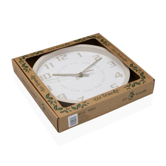 Reloj de Pared Versa Beige Madera 4,2 x 30 x 30 cm 2