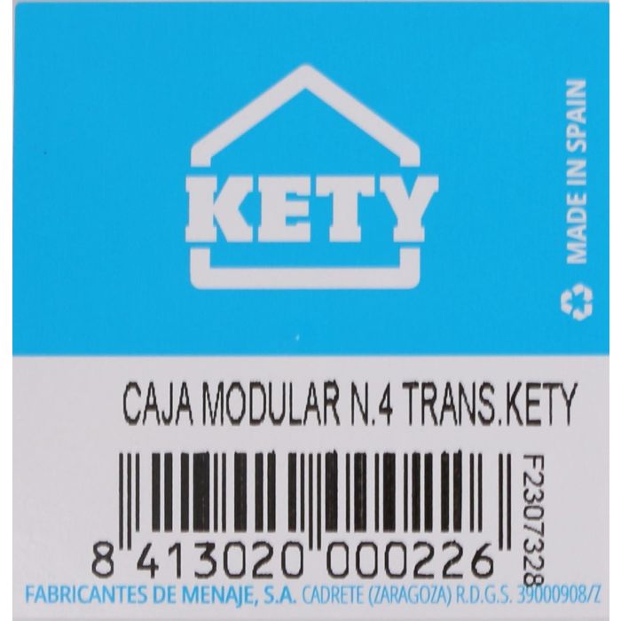 Caja de Ordenación Modular Kety 22.5 x 15.5 x 5.3 cm (12 Unidades) 1 Caja de Ordenación Modular Kety 22.5 x 15.5 x 5.3 cm (12 Unidades) 1