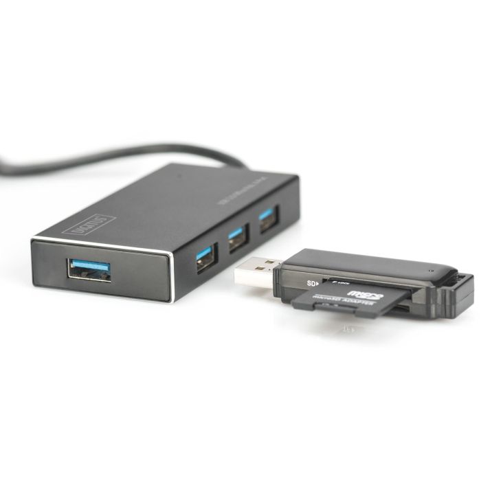 DIGITUS USB-Hub 4-Port 3.0->4xA3.0 m.Netzteil schwarz 2 DIGITUS USB-Hub 4-Port 3.0->4xA3.0 m.Netzteil schwarz 2