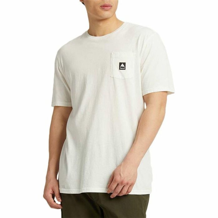 Camiseta de Manga Corta Hombre Burton Colfax  Blanco Unisex 2