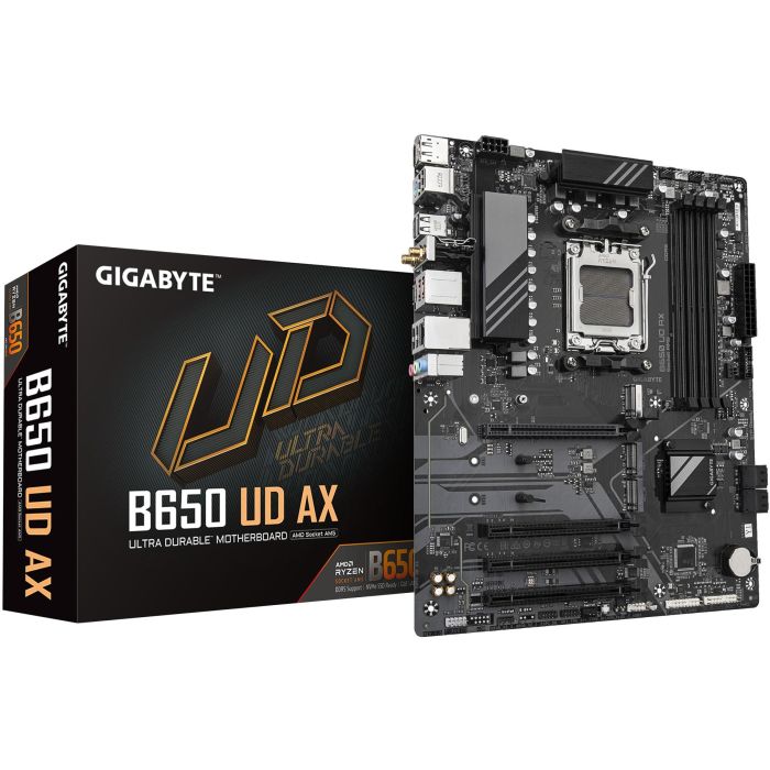 Gigabyte B650 UD AX (B650.AM5.ATX.DDR5) Placa Base AMD B650 Zócalo AM5 DDR5 Wi-Fi 6 para Ryzen 7000/8000/9000