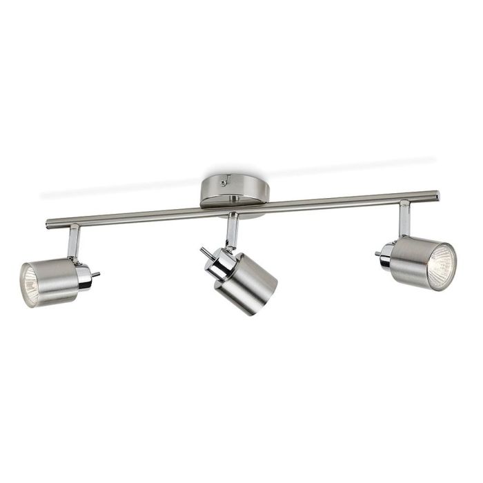 Philips Regleta 3 Focos Meranti GU10 Cromo Mate Metal Techo o Pared Bombilla No Incluida IP20 15.5 x 10 x 49 cm 0 Philips Regleta 3 Focos Meranti GU10 Cromo Mate Metal Techo o Pared Bombilla No Incluida IP20 15.5 x 10 x 49 cm 0