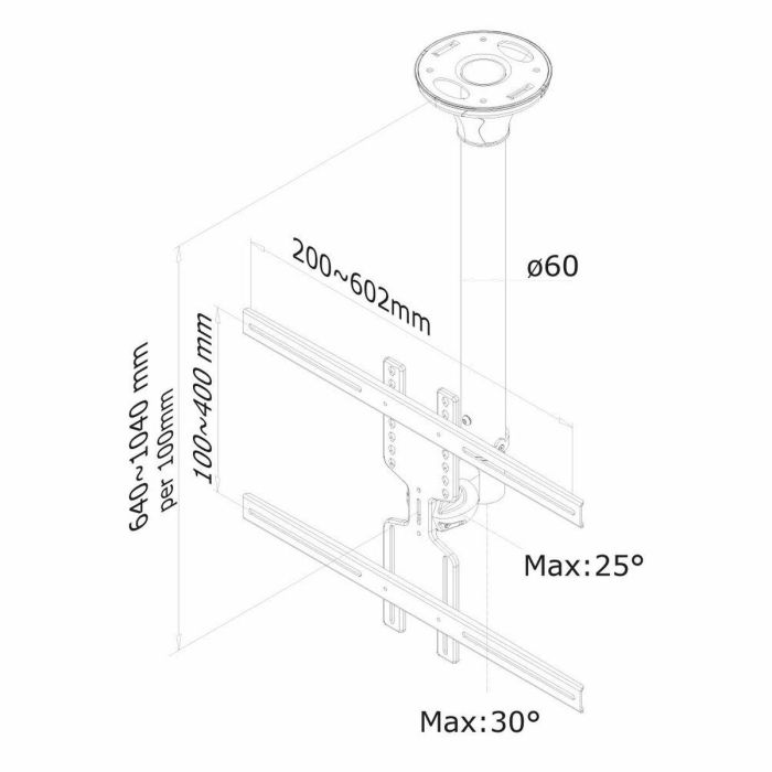 Soporte TV Neomounts FPMA-C400BLACK 52" 35 kg 1