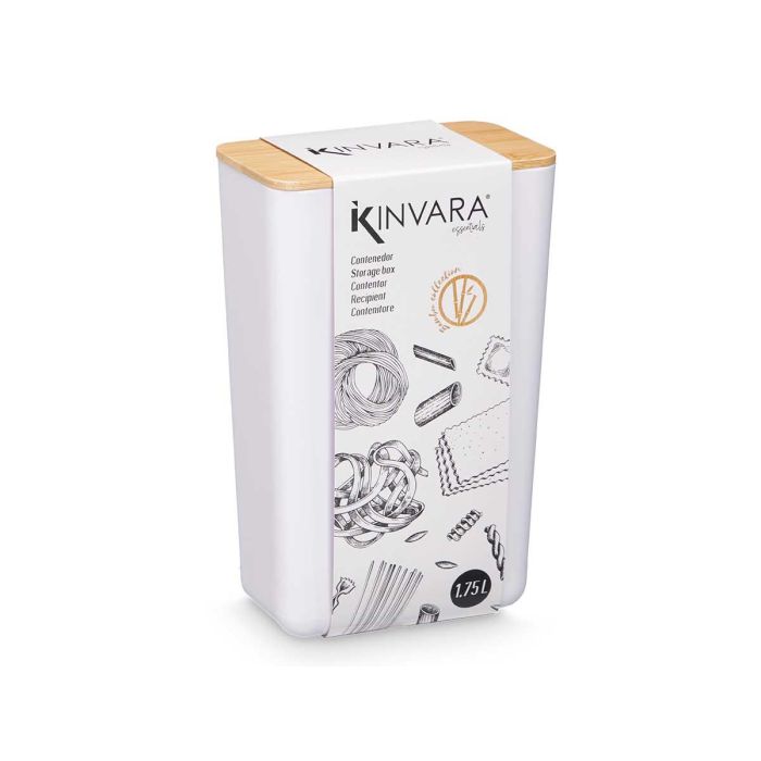 Tarro Rectangular Alto Blanco 1,75L Kinvara 13X20CM (8 Unidades) 1 Tarro Rectangular Alto Blanco 1,75L Kinvara 13X20CM (8 Unidades) 1