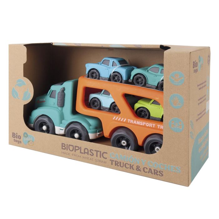 Camion Porta Coches + 5 Coches Eco Bio T01045 2 Camion Porta Coches + 5 Coches Eco Bio T01045 2