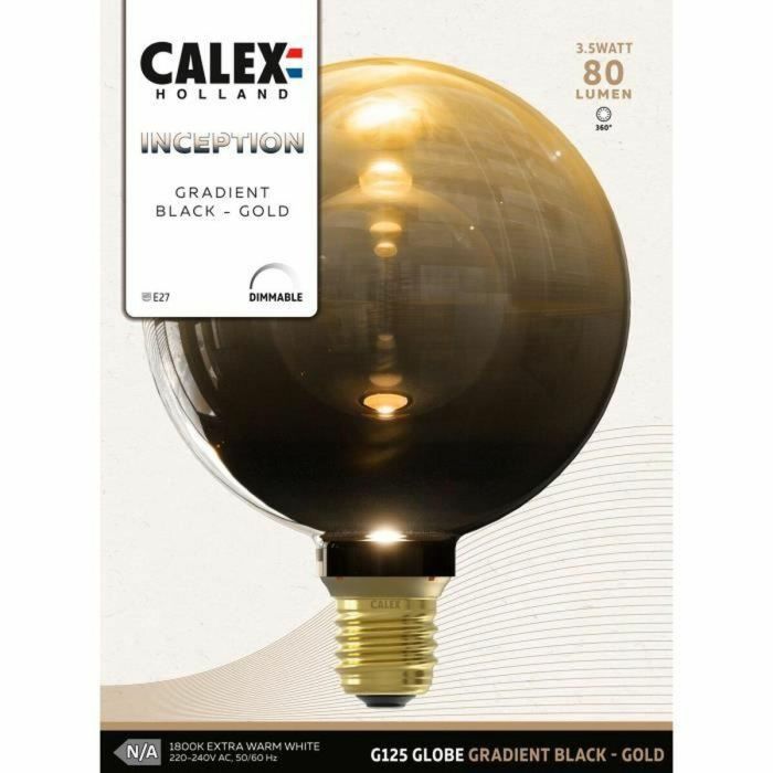 Bombilla LED E27 - CALEX - INCEPTION G125 - 3,5 W - 80 lm - 1800 K - Negro / dorado degradado 4