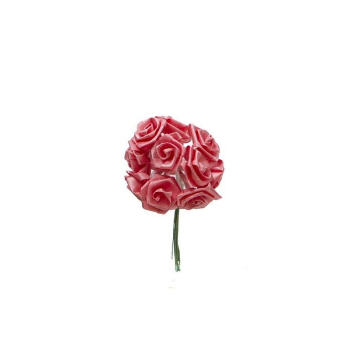 Bolsa de 12 Mini Flores Pomos Rosa Mediana Malva
