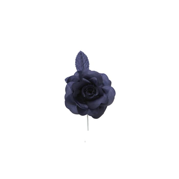 Mini Flor Rosa de Tul Azul