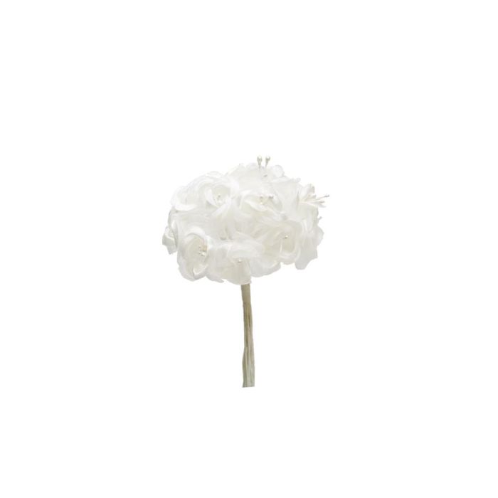Bolsa 12 Mini Flores Pomos Perla Blanco