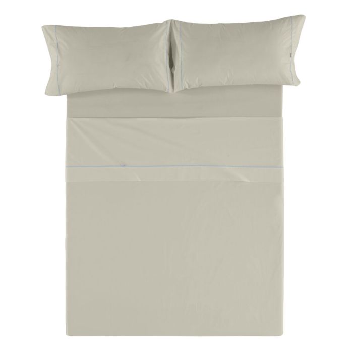 Juego de Sábanas Alexandra House Living Beige Cama de 180 4 Piezas