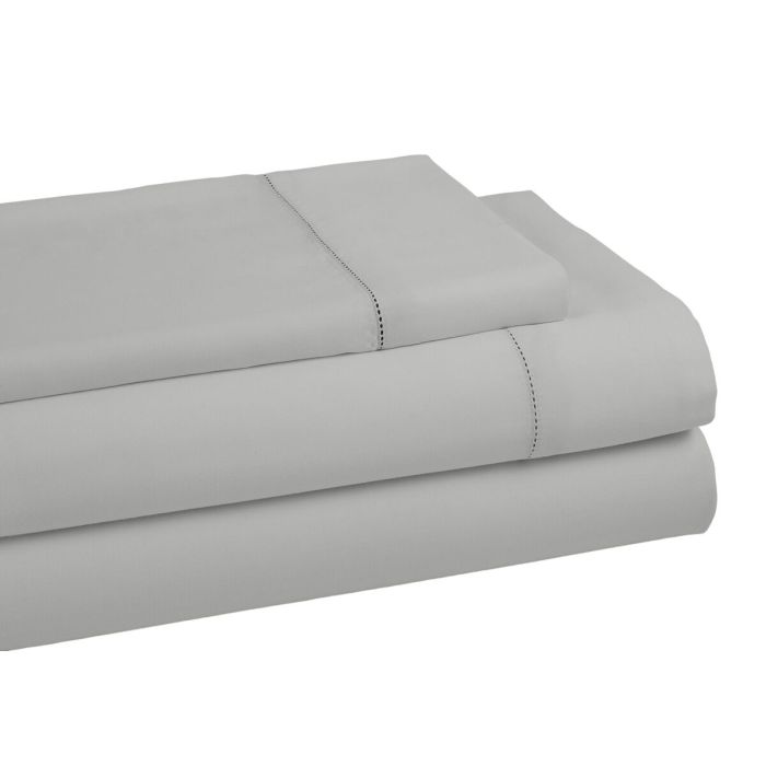 Juego de Sábanas Alexandra House Living QUTUN Gris Perla Cama de 105 3 Piezas