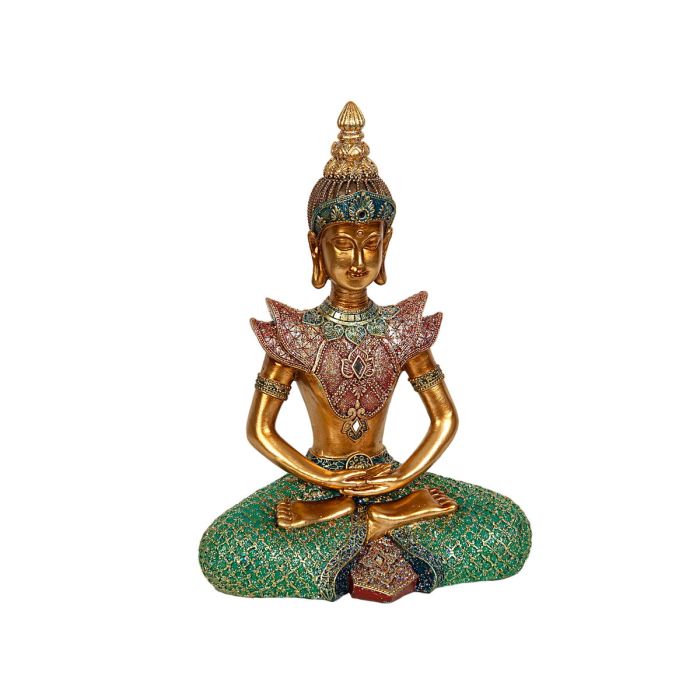 Figura Decorativa Romimex Dorado Resina Buda 21 x 29 x 11 cm