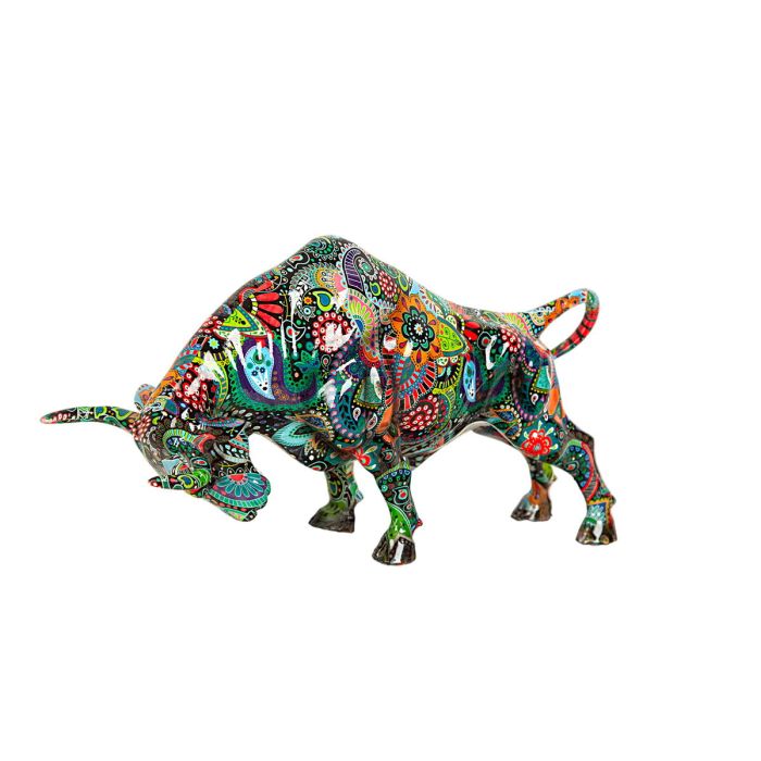 Figura Decorativa Romimex Multicolor Resina Toro 34 x 21 x 12 cm