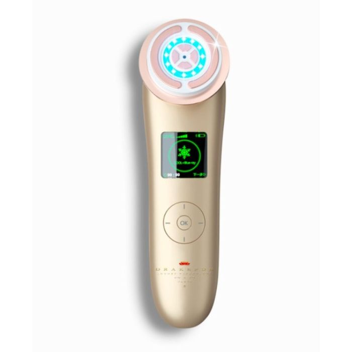 Masajeador Facial con Radiofrecuencia, Fototerapia y Electroestimulación Drakefor NANOSKIN INTELIGENT Blanco Dorado 1