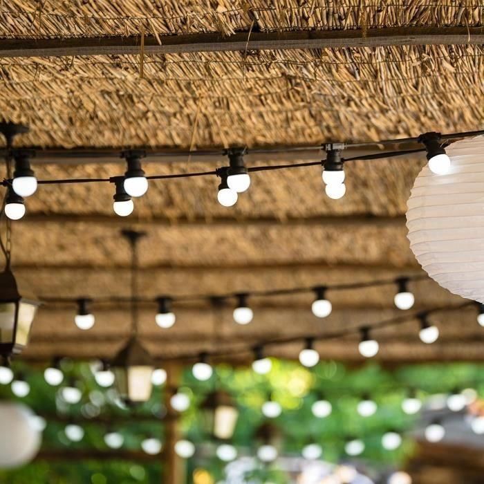 Guirnalda de luz solar - LUMISKY - PARTY MILKY SOLAR - 5,70 m - 8 modos - 10 globos LED blanco cálido 2 Guirnalda de luz solar - LUMISKY - PARTY MILKY SOLAR - 5,70 m - 8 modos - 10 globos LED blanco cálido 2