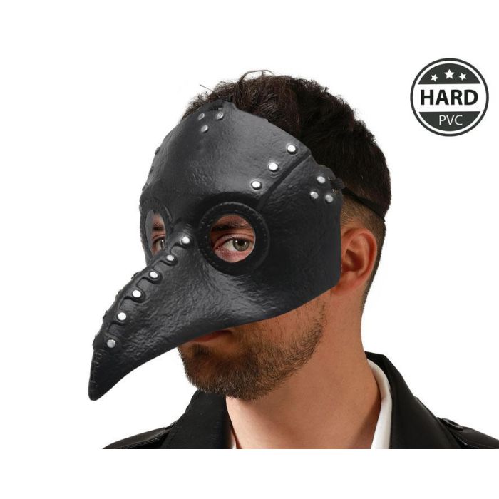 Máscara Médico Peste Negra de PVC Rígido para Disfraz Gótico, Steampunk o Halloween