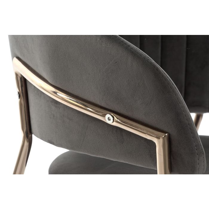 Silla Chic DKD Home Decor Gris Oscuro Dorado 53 x 73 x 58 cm (2 Unidades) 3 Silla Chic DKD Home Decor Gris Oscuro Dorado 53 x 73 x 58 cm (2 Unidades) 3