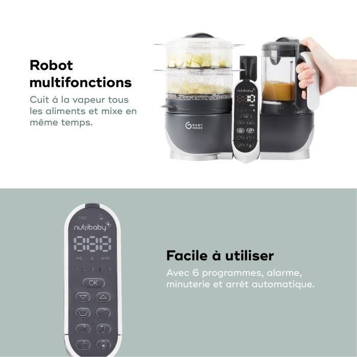 BABYMOOV Nutribaby Robot de comida para bebés (+) Gris industrial 3 BABYMOOV Nutribaby Robot de comida para bebés (+) Gris industrial 3