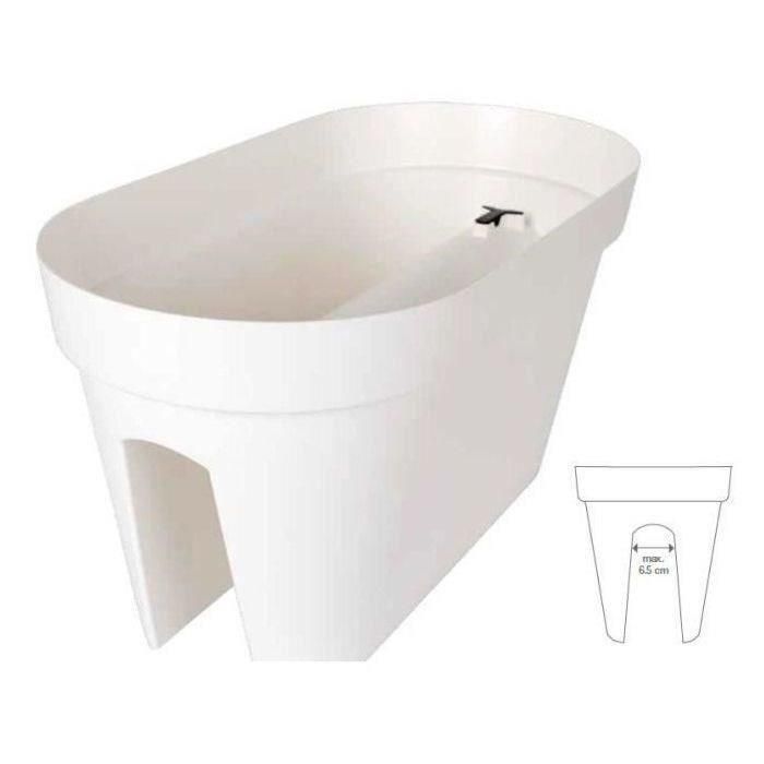 ARTEVASI Jardiniere para balcón Capri - 30 x 60 x H 30 cm - 26,8 L - Gris antracita 2