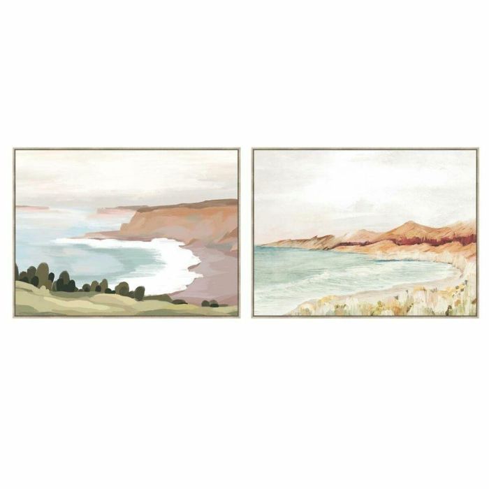 Cuadro DKD Home Decor Playa 120 x 4 x 90 cm Cottage (2 Unidades) Cuadro DKD Home Decor Playa 120 x 4 x 90 cm Cottage (2 Unidades)