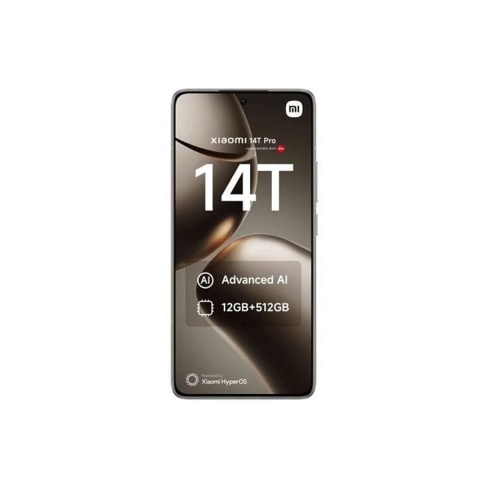 Smartphone Xiaomi 14T Pro 12GB/ 256GB/ 6.67"/ 5G/ Gris Titanio 2 Smartphone Xiaomi 14T Pro 12GB/ 256GB/ 6.67"/ 5G/ Gris Titanio 2