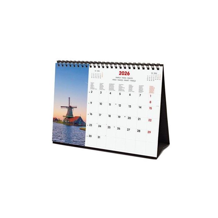 Calendario (2026) Finocam Internacional Sobremesa Imagenes Mensual Para Escribir S 210X150 Traveling