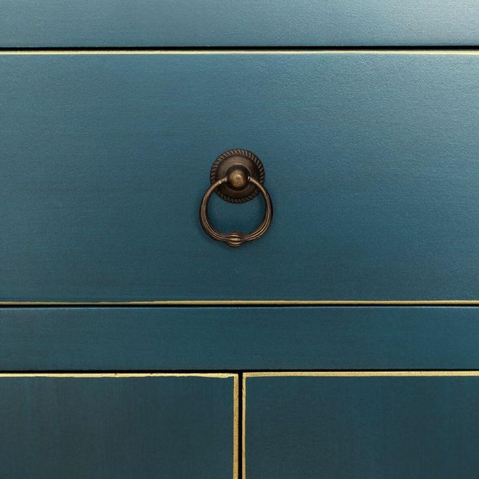Aparador ORIENTE Azul Dorado Hierro Madera MDF 73 x 26 x 90 cm 2 Aparador ORIENTE Azul Dorado Hierro Madera MDF 73 x 26 x 90 cm 2