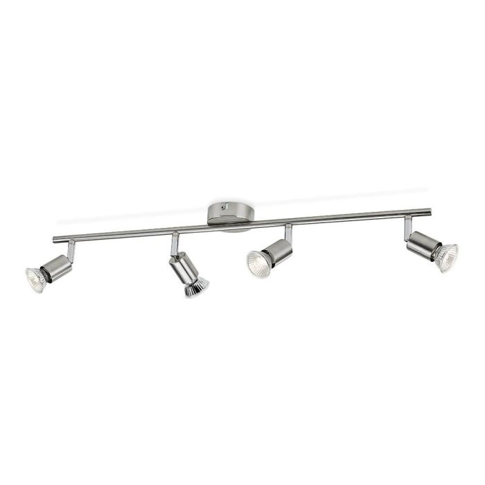 Philips Regleta 4 Focos Limbali GU10 Cromo Mate para Techo/Pared, Cabezal Ajustable, Bombillas No Incluidas, 69x10x15,5 cm 1 Philips Regleta 4 Focos Limbali GU10 Cromo Mate para Techo/Pared, Cabezal Ajustable, Bombillas No Incluidas, 69x10x15,5 cm 1