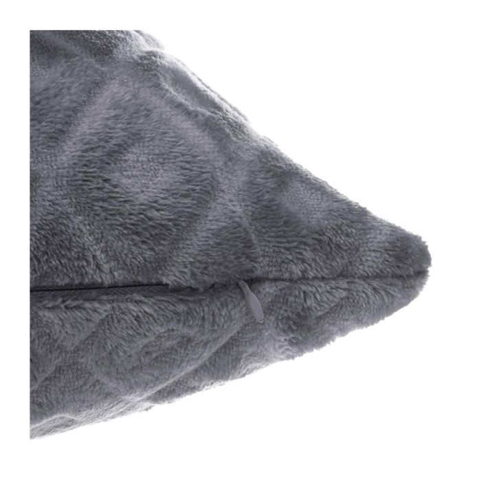 Atmosphera Cojin Flan 3D 40x40cm Gris Oscuro Poliéster 1