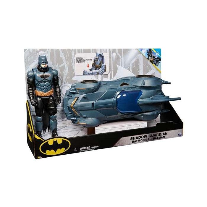 Spin Master 6070521 Set Figura de Acción Batman 30 cm Articulada con Capa de Tela y Batmóvil que Abre Cabina 4