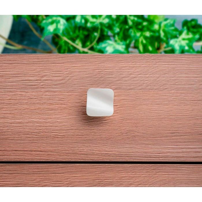 Rei 749 Blister 4 Pomos Metálicos Blanco Mate para Mueble Zamak 32x32mm 2