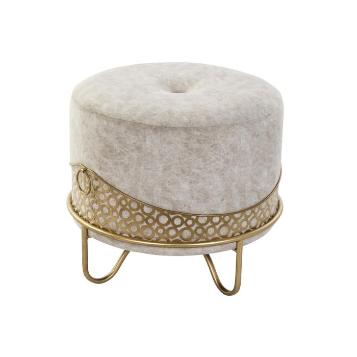 Reposapies Glam DKD Home Decor Beige Dorado 63 x 42 x 63 cm 1