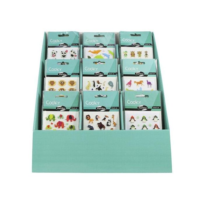 Stickers Maildor Cooky Animales Salvajes Expositor De 90