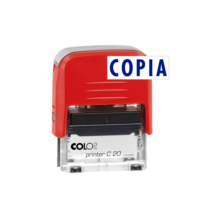 Colop Sello Printer C20 Formula " Copia " Almohadilla E-20 14x38 mm Azul