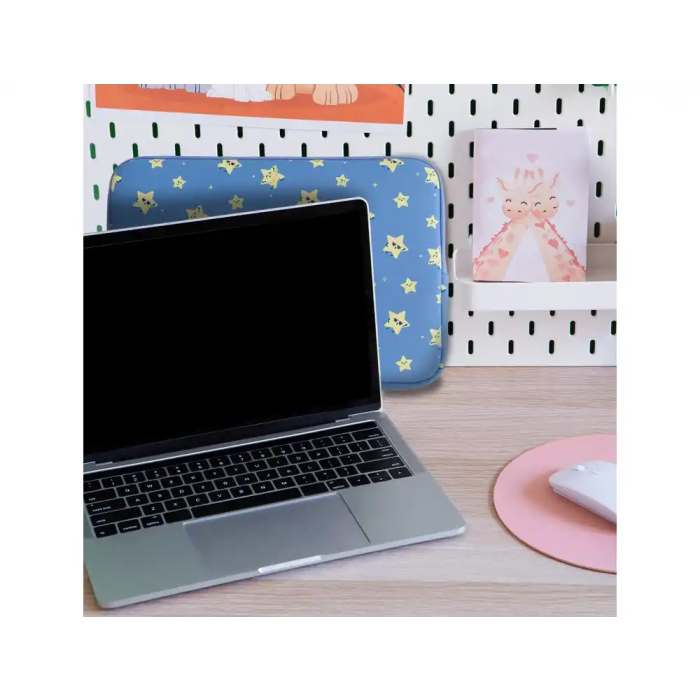 Mr.Wonderful Funda para Portátil 14' Estrellas, Wondee, Universal, Acolchada, 250x30x360 mm, Protección Antigolpes 3