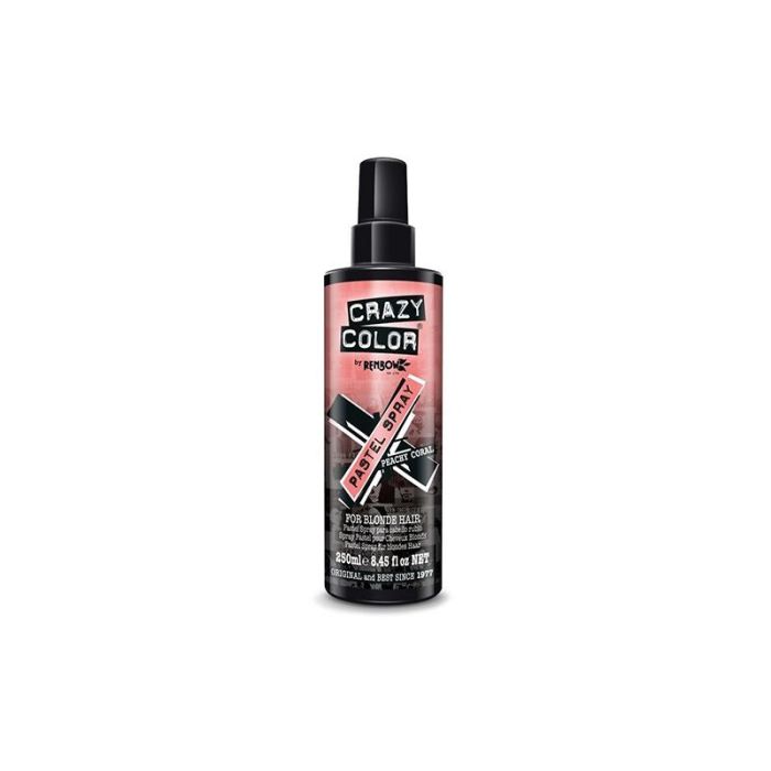Crazy Color Spray Temporal Peachy Coral 250ml - Tinte Pastel para Cabello Rubio, Dura hasta 3 Lavados Crazy Color Spray Temporal Peachy Coral 250ml - Tinte Pastel para Cabello Rubio, Dura hasta 3 Lavados