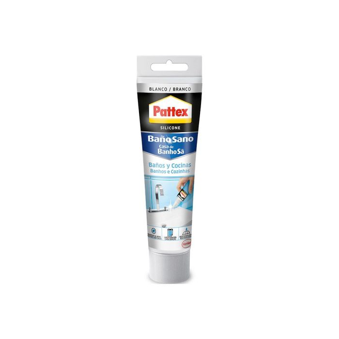 Pattex Silicona sanitaria blanca para baños y cocinas, 50 ml 0 Pattex Silicona sanitaria blanca para baños y cocinas, 50 ml 0