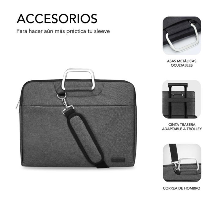 SUBBLIM Funda Ordenador Business Laptop Sleeve 15,6" Grey 2 SUBBLIM Funda Ordenador Business Laptop Sleeve 15,6" Grey 2
