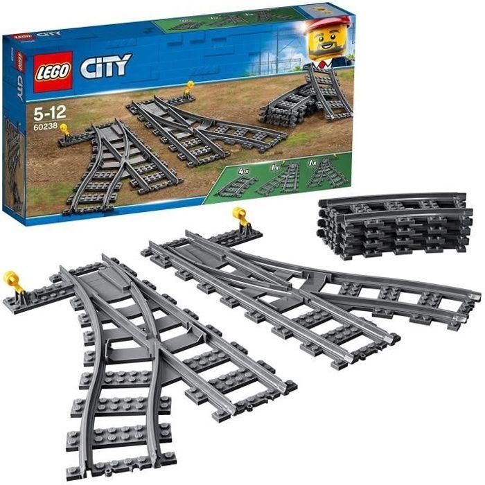 Lego City Cambios de Agujas, Accesorios para Vías de Tren de Juguete, 7 Piezas 0 Lego City Cambios de Agujas, Accesorios para Vías de Tren de Juguete, 7 Piezas 0