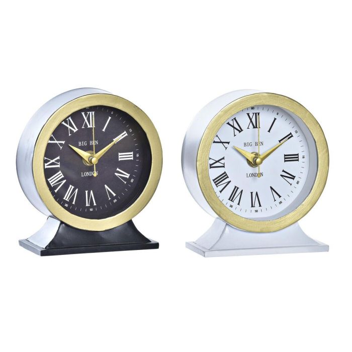 Reloj Sobremesa Chic DKD Home Decor Negro Blanco 6 x 13 x 12 cm (2 Unidades) Reloj Sobremesa Chic DKD Home Decor Negro Blanco 6 x 13 x 12 cm (2 Unidades)