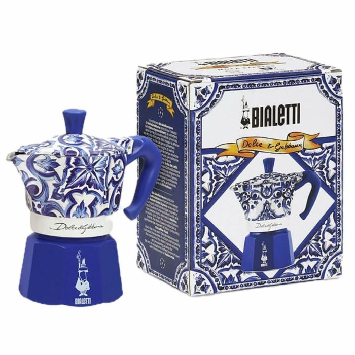 Cafetera Italiana Bialetti MOKA D&G Azul Acero Inoxidable 4 Tazas 1 Cafetera Italiana Bialetti MOKA D&G Azul Acero Inoxidable 4 Tazas 1