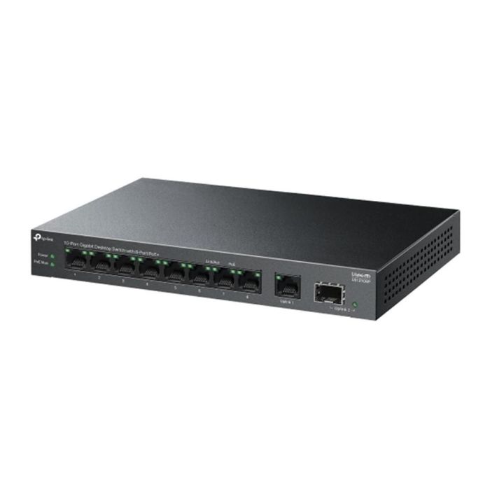TP-LINK LiteWave LS1210GP Switch No Administrado Gigabit Ethernet PoE Negro 9 Puertos 2
