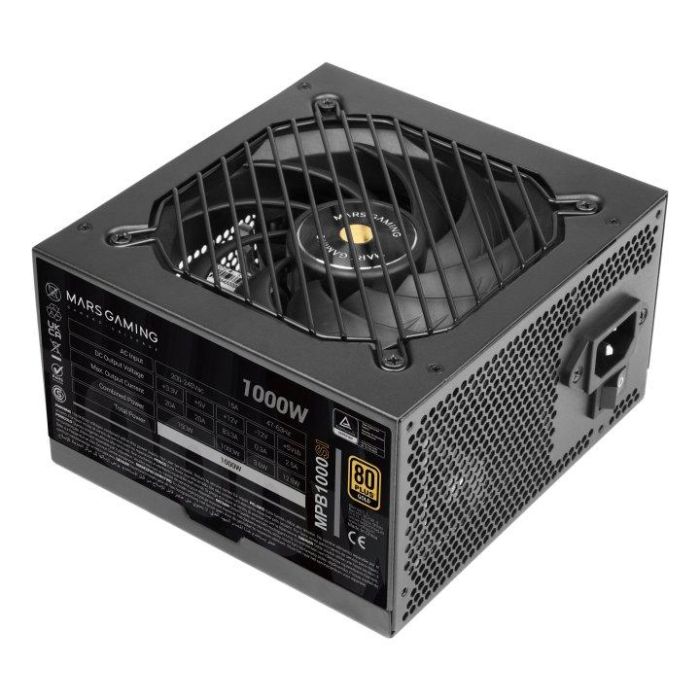 Mars Gaming MPB1000SI Fuente de Alimentación 1000W 80 Plus Gold Ventilador 12cm 1