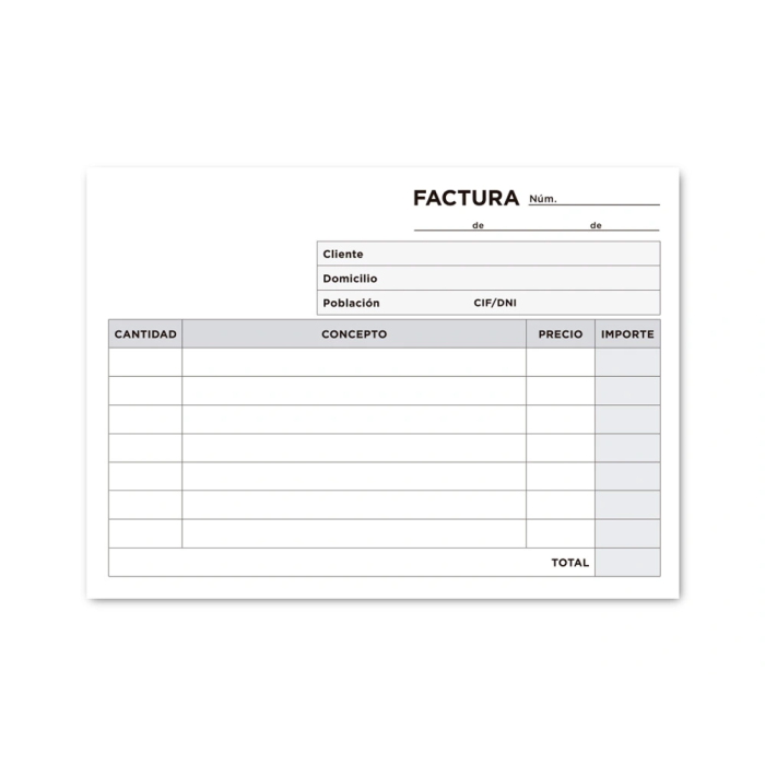 Liderpapel T247 Talonario Facturas 8º Apaisado Original y Copia 155 x 105 mm 1