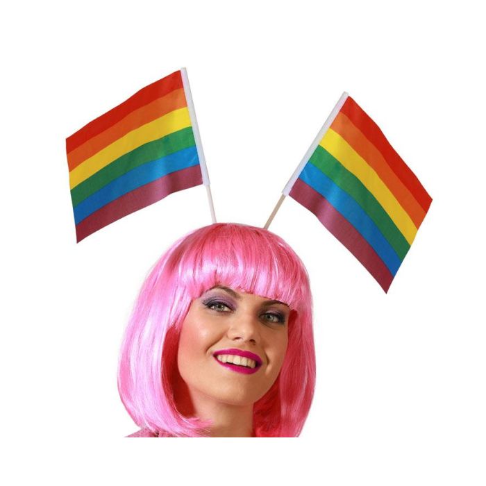 Diadema Con Banderas Multicolor Para Eventos De Orgullo Y Fiestas Temáticas