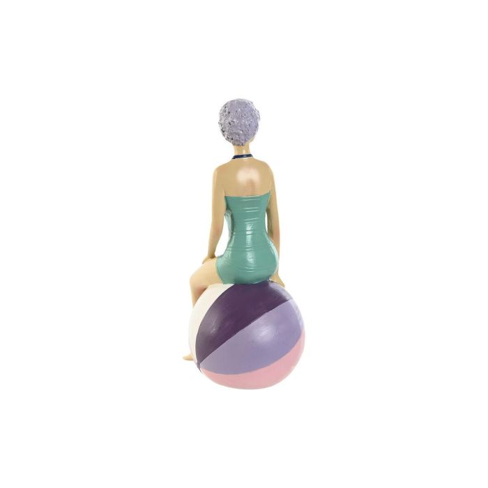 DKD Home Decor Figura Decorativa de Resina Estilo Mediterráneo Lila Turquesa 9x26.5x12.5 cm (Pack de 2) 1 DKD Home Decor Figura Decorativa de Resina Estilo Mediterráneo Lila Turquesa 9x26.5x12.5 cm (Pack de 2) 1