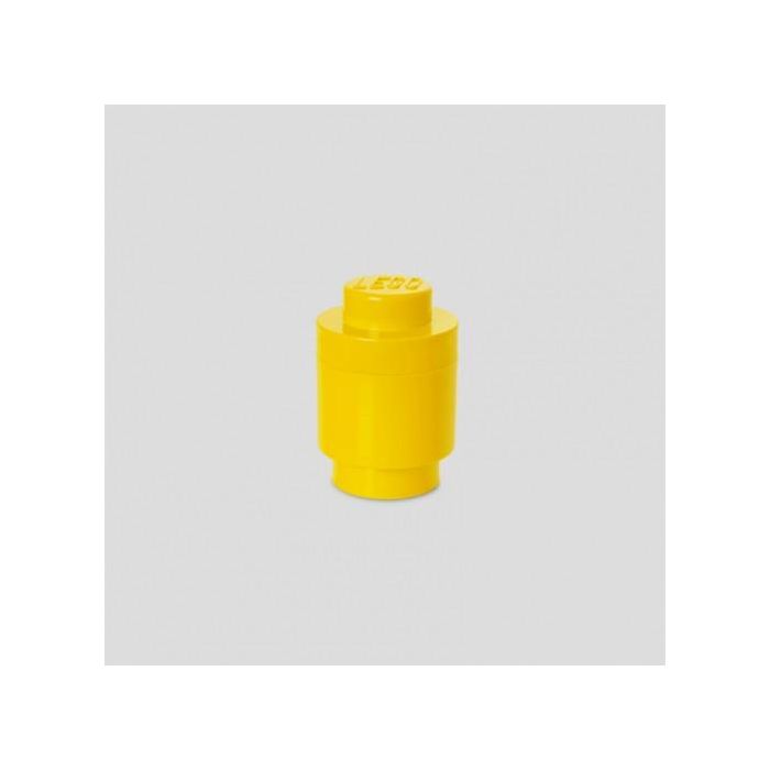 LEGO Room Copenhagen Storage Brick 1 redondo amarillo - Contenedor de Almacenamiento Apilable