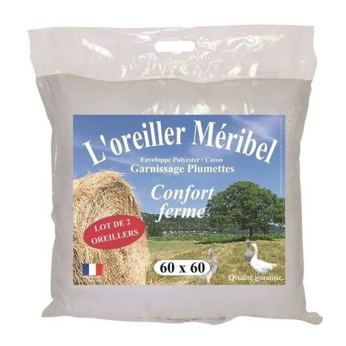 Dodo MERIBEL Set de 2 Almohadas Plumettes 60x60cm 1