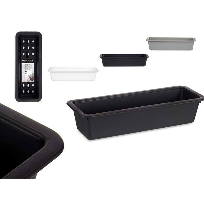 Kinvara Compartimento Cajón Plástico Pequeño Surtido 24x5.5x8.5 cm Blanco/Gris/Negro (36 Unidades)